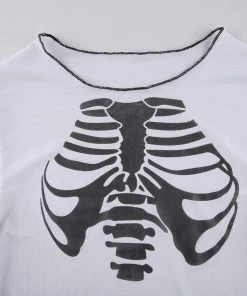 Own Saviour White Ribs Mesh Crop New In