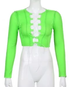 Own Saviour Contrast Tie Up Crop New In