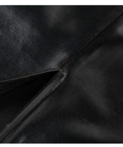 Own Saviour Burgundy/Black Faux Leather Maxi Skirt