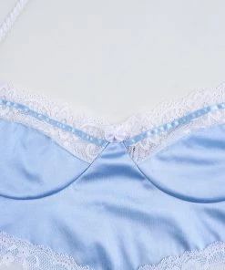 Own Saviour Lace Frill Halter Crop