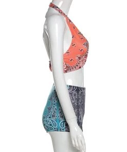 Own Saviour Multicolour Paisley Bandana Halter Set 14 Own Saviour Multicolour Paisley Bandana Halter Set