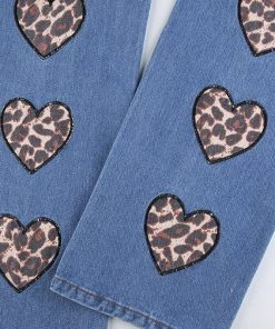 Own Saviour Leopard Heart Jeans New In