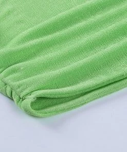 Own Saviour Neon One Shoulder Cut Out Crop