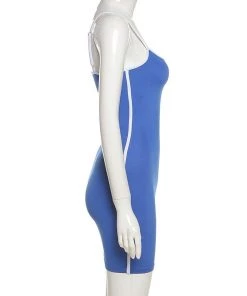 Own Saviour Dresses + Sets Blue White Stripe Mini Dress