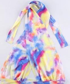 Own Saviour Tie Dye Halter Cross Crop