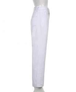 Own Saviour White Split Cut Jeans