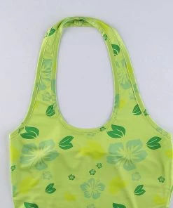 Own Saviour Green Leaf Halter Crop New In