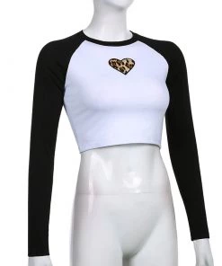 Own Saviour Colour Leopard Heart Raglan Cro