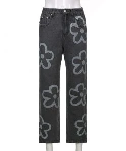 Own Saviour Grey Flower Power Jeans