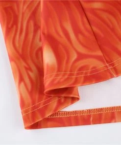 Own Saviour Orange Zebra Mini Dress