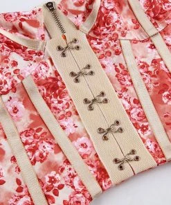 Own Saviour New In Purple/Red Floral Corset Crop