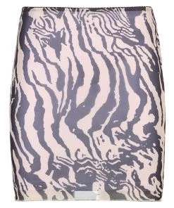 Own Saviour Brown Tiger Stripe Mini Skirt