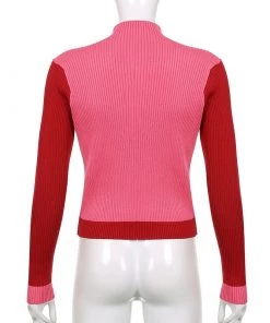 Own Saviour New In Pink Heart Ribbed Sweater