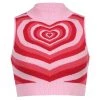 Own Saviour Red/Green/Brown Knit Heart Tank New In