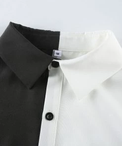 Own Saviour Long Monochrome Splice Shirt