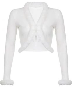 Own Saviour New In White Faux Fur Cardi