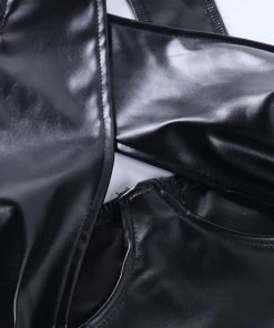 Own Saviour Faux Leather Cross Crop