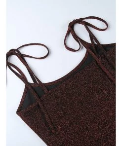 Own Saviour Red Shimmer Split Dress