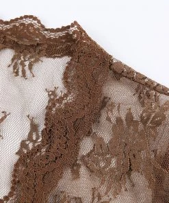 Own Saviour Tees + Tops Lace Mesh Crop