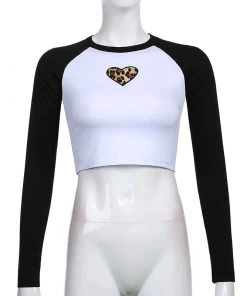 Own Saviour Colour Leopard Heart Raglan Cro