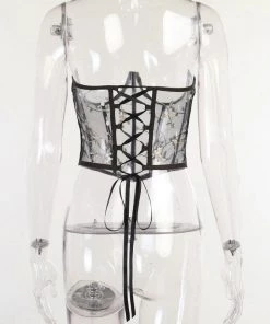 Own Saviour Floral Mesh Corset Crop New In
