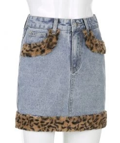 Own Saviour Leopard Faux Fur Mini Skirt Skirts