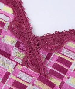 Own Saviour Purple Grid Cami Crop New In