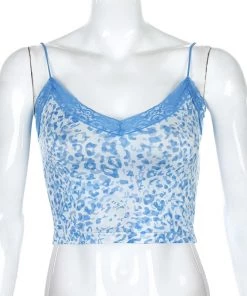 Own Saviour Colour Leopard Frill Cami Crop