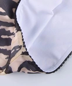 Own Saviour Brown Tiger Stripe Mini Skirt