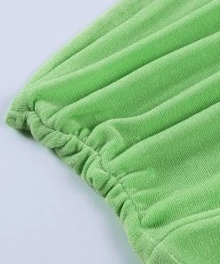 Own Saviour Neon One Shoulder Cut Out Crop