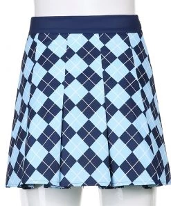 Own Saviour Pleat Diamond Argyle Mini Skirt