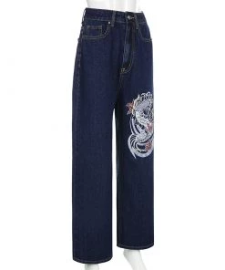 Own Saviour Blue Dragon Embroidery Jeans New In