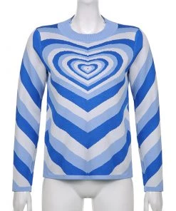 Own Saviour Blue Heart Sweater