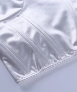 Own Saviour White Lace Corset Crop Tees + Tops