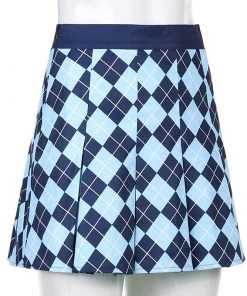Own Saviour Pleat Diamond Argyle Mini Skirt