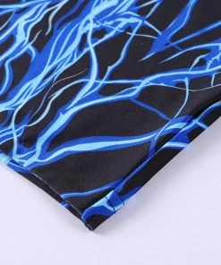 Own Saviour Blue Lightning Cami Crop Tees + Tops