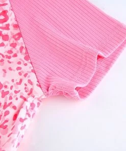 Own Saviour Tees + Tops Leopard Heart Raglan Crop