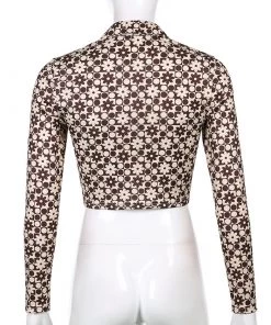 Own Saviour Brown Polka Flower Shirt New In