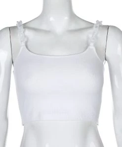 Own Saviour White Chunky Chain Strap Crop