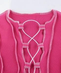 Own Saviour Contrast Tie Up Crop New In