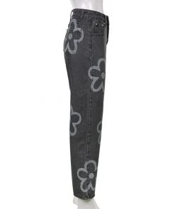 Own Saviour Grey Flower Power Jeans