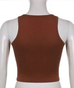 Own Saviour Brown Butterfly Tank Crop