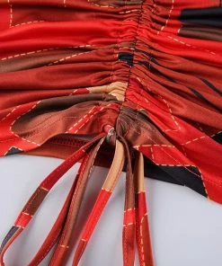 Own Saviour Y2K Orange Ruched Crop