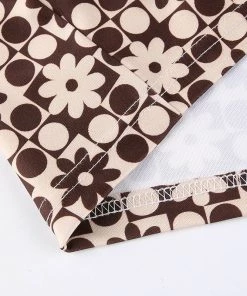 Own Saviour Brown Polka Flower Shirt New In