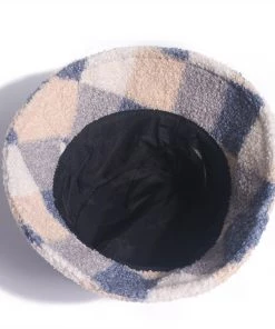 Own Saviour Faux Fur Check Bucket Hat