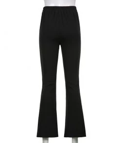 Own Saviour Low V Waist Black Flares