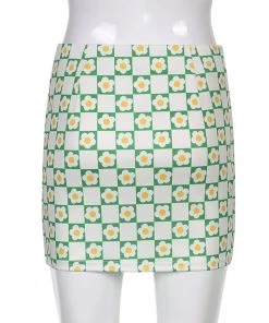 Own Saviour New In Daisy Check Mini Skirt