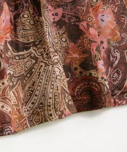 Own Saviour Dresses + Sets Brown Paisley Ruffle Mini Dress
