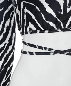 Own Saviour Zebra Backless Wrap Around Crop New In