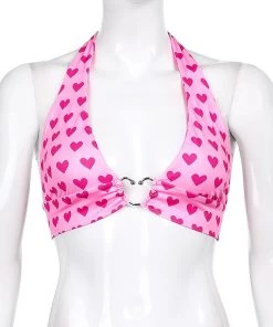Own Saviour Heart Ring Halter Crop New In